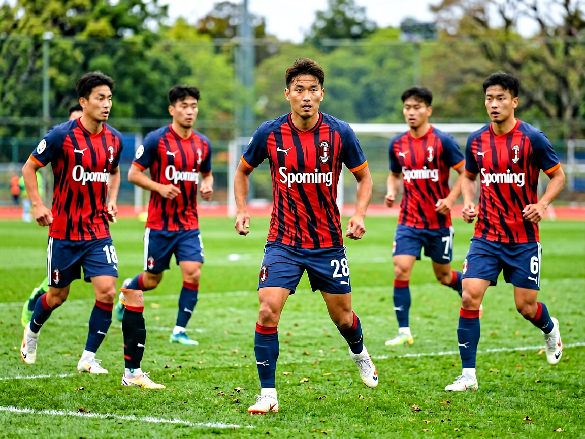 AC米兰球队日常训练场景